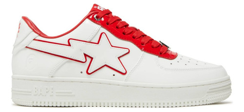 A A Bathing Ape Bape Sta Low White Red