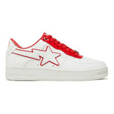 A A Bathing Ape Bape Sta Low White Red