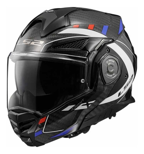 Capacete Ls2 Advant-x Ff901 Carbon Future Azul Escamoteável