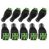 10 Conector Plug P4 Bnc Fêmea Câmeras Adaptador Alimentação