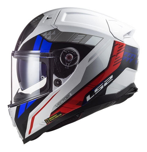 Casco Integral Ls2 Ff811 Vector 2 Stylus Blanco/azul/rojo