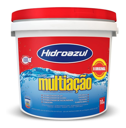 Cloro Granulado 8 Em 1 Multi Ação 10kg Hidroazul