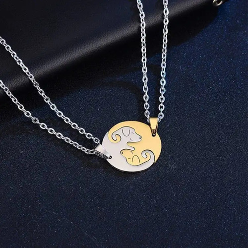 Collar Yin Yang Perritos Para Compartir Parejas Amistad