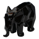 Maceta Elefante Geometrico Negro Ceramica Esmaltada Premium