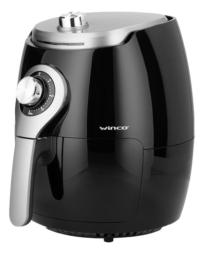 Freidora Eléctrica Sin Aceite Winco W-130 2.5l Negra 220v