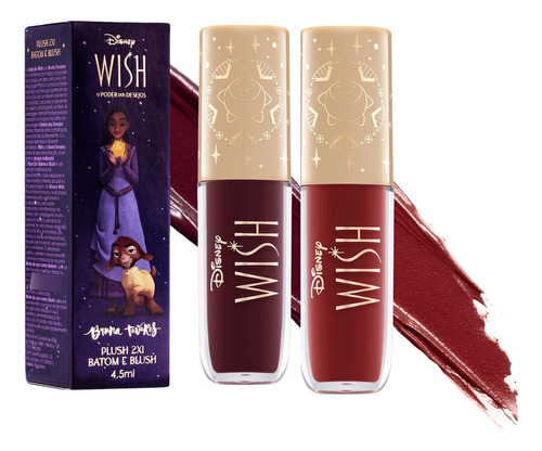 Batom E Blush 2x1 Bruna Tavares Bt Disney Wish Plush