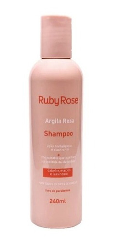 Shampoo Argila Rosa Hidratação E Limpeza - Ruby Rose