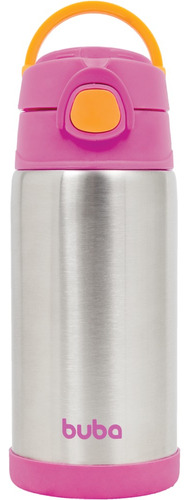 Copo Térmico Com Canudo Rosa Bpa Free Buba