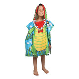 Poncho Infantil Niño Nene Toalla Capucha Tiburón Dino Coco