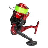 Reel Waterdog Variada Pesada 6501 Prysma Ruleman C/nylon Color Rojo/negro Lado De La Manija Derecho/izquierdo