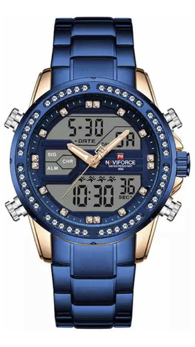 Relojes Naviforce Original Lujosos Deluxe Dual Acero