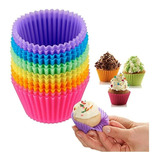 Moldes Silicona Capacillos X12 Cupcakes Muffins Reutilizable