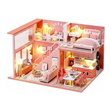 Casa Para Muñecas Departamento Chica Rosa Moderno Miniatura