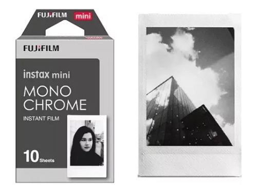 Filme Instax Mini Instantâneo Fujifilm Mono Chrome 10 Fotos 