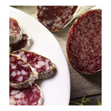 Vinilo 100x100cm Salame Chacinado Fiambre Comida Chorizo P3