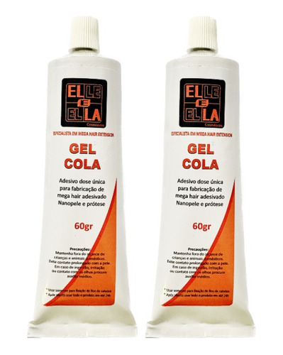  Super Promoção 2 Gel Cola 60g Para Fabricação De Mega Hair 