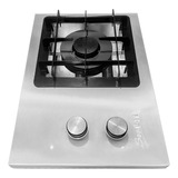 Cooktop Embutir Inox A Gás 1 Boca Chama Dupla Grelha 20x20