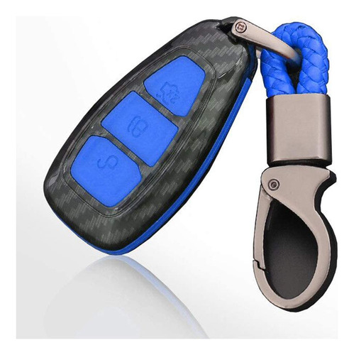 Apto Para Ford Carbon Fiber Smart Key Cover Case Key Shell R