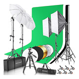 Neewer Kit Completo Iluminacion Fotografia Fondos Soporte Fo