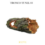 Enfeite De Resina Soma Tronco Tunel 03 (18,6 X 6,7 X 6,3 Cm)