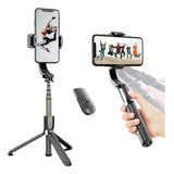 Trípode Estabilizador De Teléfono Móvil Gimbal Para Selfies, 86 Cm De Altura, Color Negro