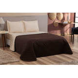 Kit Colcha Cobre Leito Cama Casal Queen Floratta 3 Peças 