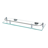 Estante Repisa Vidrio Baranda Rectangular Baño Jabone Acero