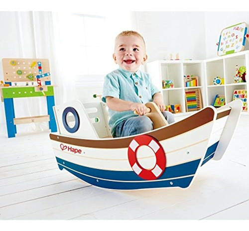 Galardonado Hape High Seas Niño De Madera Rocking Ride On