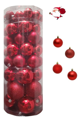 62 Esferas Premium Navideñas Decoración Navidad Árbol Color 