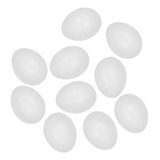 10 Huevos De Plástico Falso Para Gallina