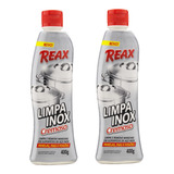Kit 2 Limpa Inox Cremoso 400g Reax Remove Mancha Panela Pia