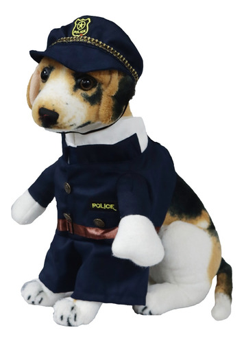 Disfraz De Perro Policía Mascotas Fiesta Halloween Terror
