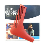 Pente Barba Forma Modelador Barbear Profissional Vermelho
