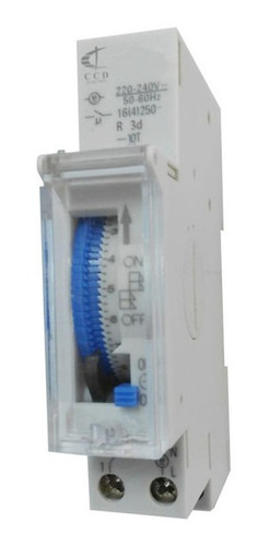 Interruptor Reloj Analogo Din 16a 15min-24hrs C/r Ccd Ts-gm1