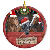 Adornos Navideños De Caballos De Granja, Decoración N...