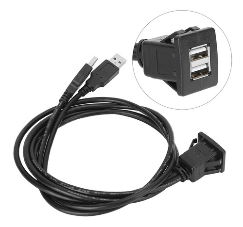 Adaptador Usb Para Carro 2.0 Cabo De Extensão Interface Dupl