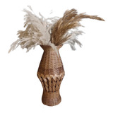 Vaso Chique Grande Pluma Capim Pampa Natural Elegante Frete