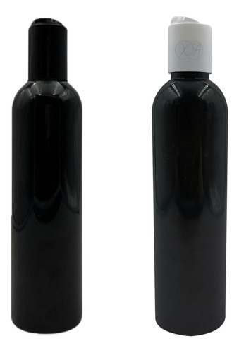 Envases Negros 250ml Botellas De Plastico Tapa Disco X 50