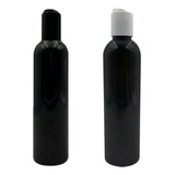 Envases Negros 250ml Botellas De Plastico Tapa Disco X 50