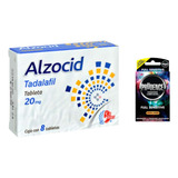 Paquete Alzocid Tadalafil 20 Mg 8 Tabs + Caja 3 Condones 