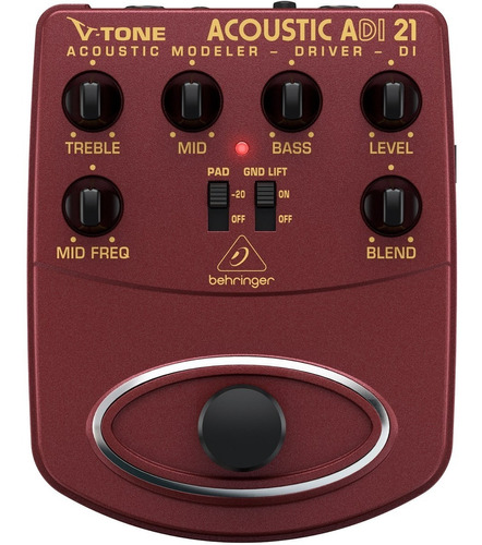 Pedal Modulador Behringer V-tone Acoustic Driver Adi21 Xlr