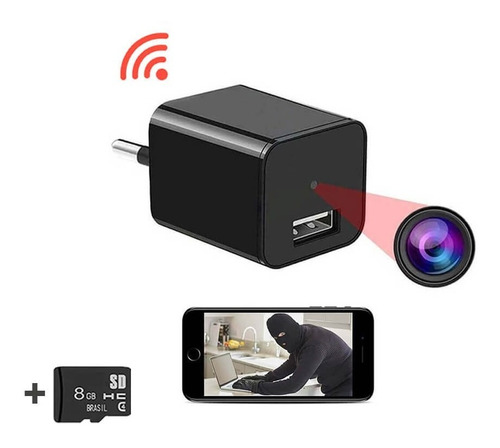 Mini Camera Espia Aparelho Espiao Objetos Escondida Wifi 8gb