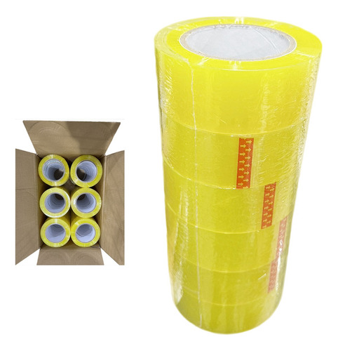 Pack X6 Cinta Embalaje 4.5cm X 200 Mts Transparente