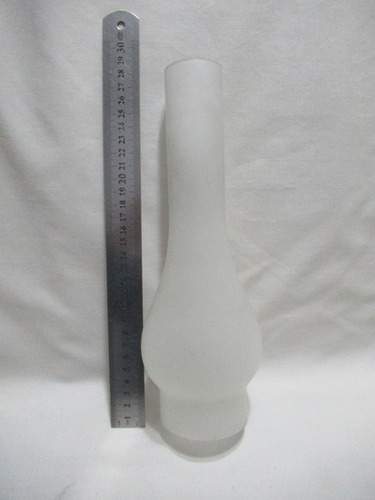 1 Tubo Chimenea Cristal Opaco 26.50 Cm Pantalla P/ Lámpara 