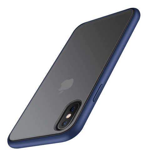 Funda Para iPhone X/xs, Translucida/azul/de Silicona