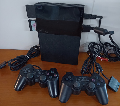 Playstation 2 Slim Com 2 Controles Sony. Oportunidade  