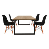 Conjunto Mesa Industrial P/ Escritório Diretor 4 Eames