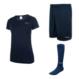 Camiseta Dama Short Medias Entrenamiento Futbol Combo