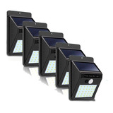 Lámpara Solar De Exterior 30 Leds Sensor De Movimiento 5 Pzs