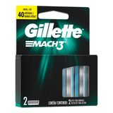 Carga Para Lâmina De Barbear Gillette Mach3 Regular C/ 2 uni
